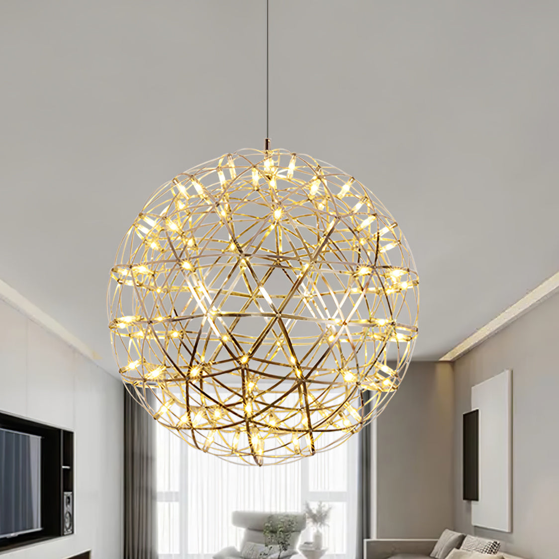 Shiny Crystal Pendant Drop Light Fixture