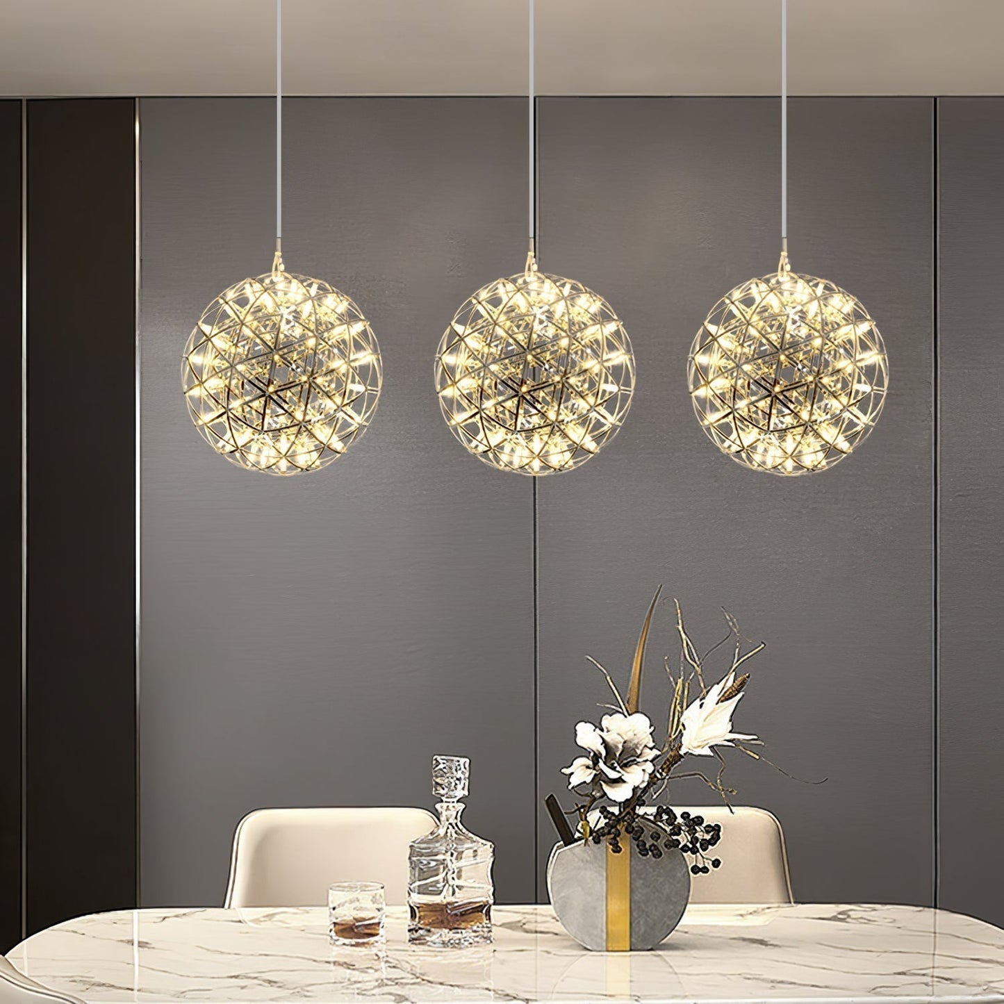 Shiny Crystal Pendant Drop Light Fixture
