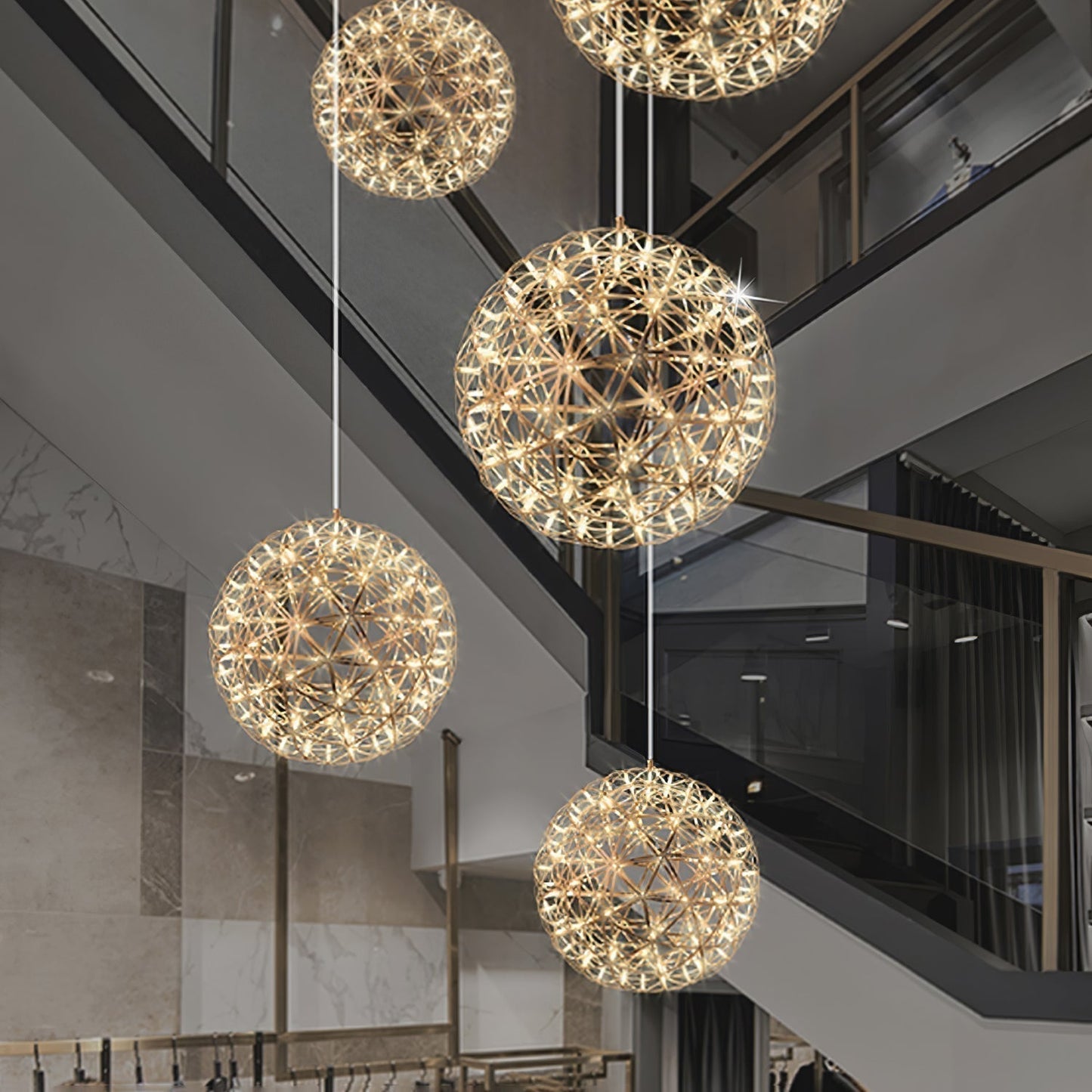 Shiny Crystal Pendant Drop Light Fixture