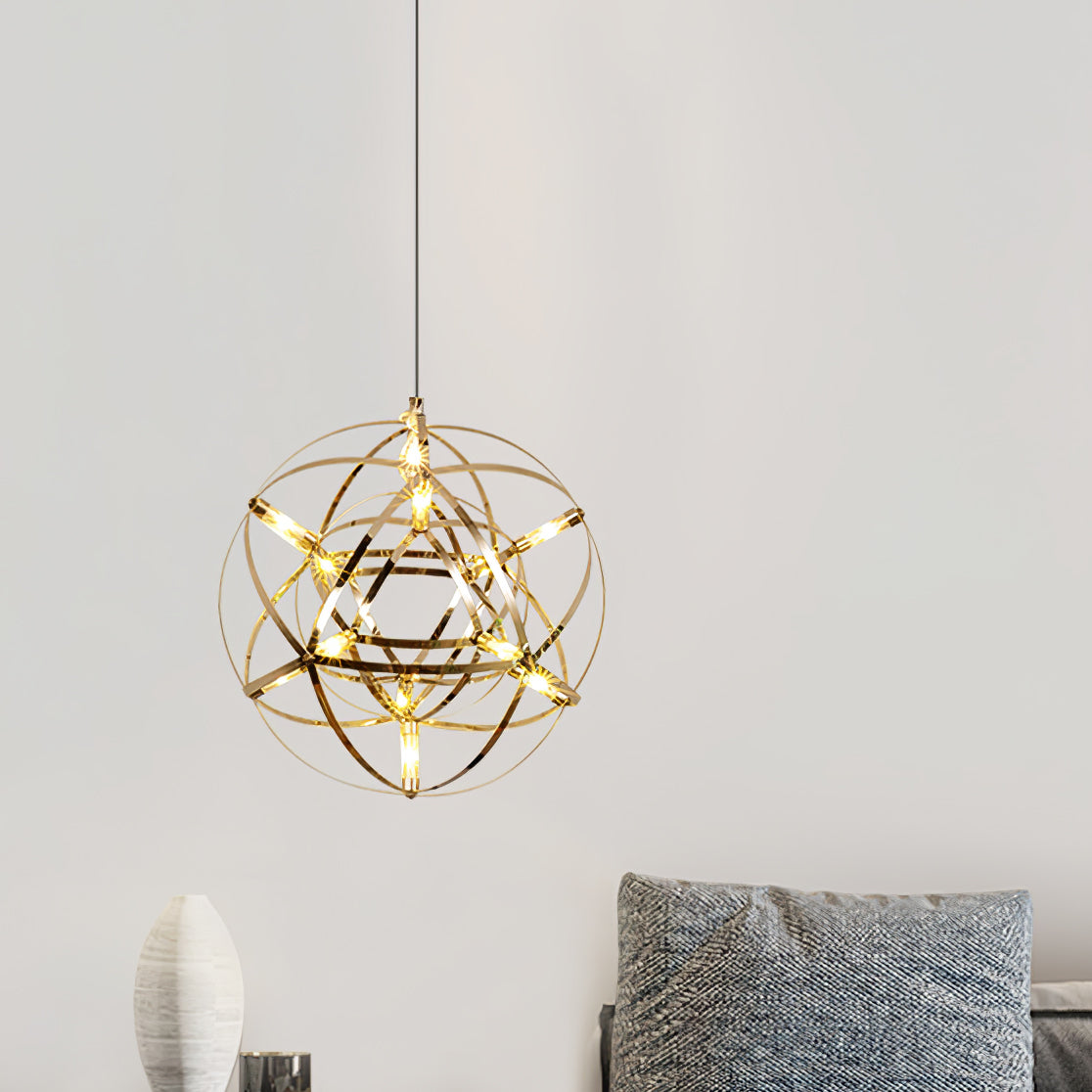 Shiny Crystal Pendant Drop Light Fixture