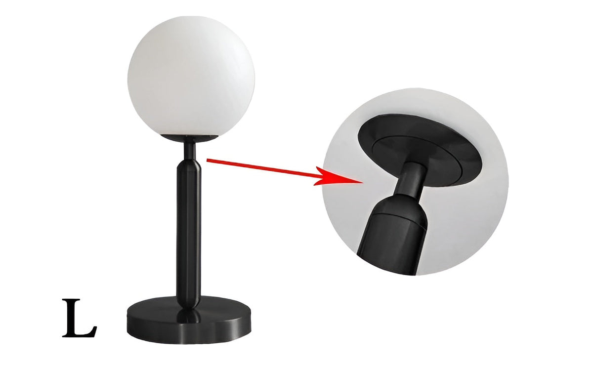Elegant Glass Brass LED Table Lamp