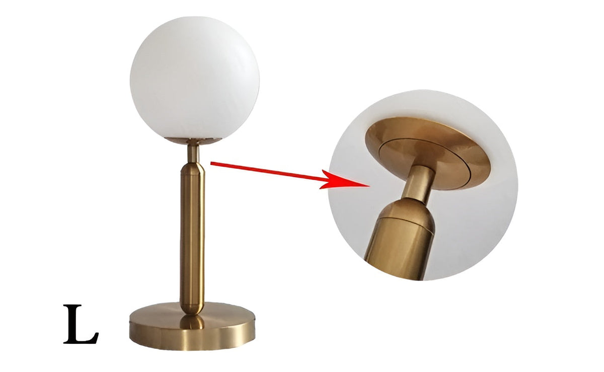 Elegant Glass Brass LED Table Lamp