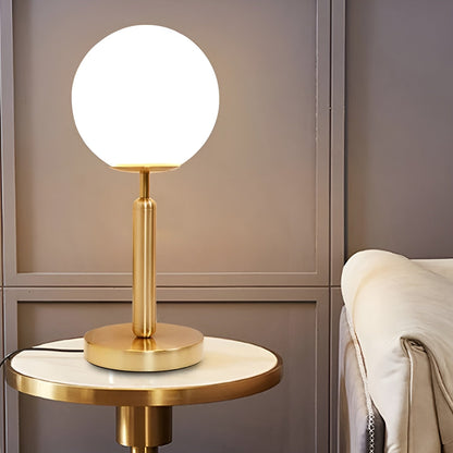 Elegant Glass Brass LED Table Lamp