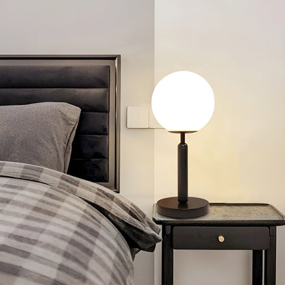 Elegant Glass Brass LED Table Lamp