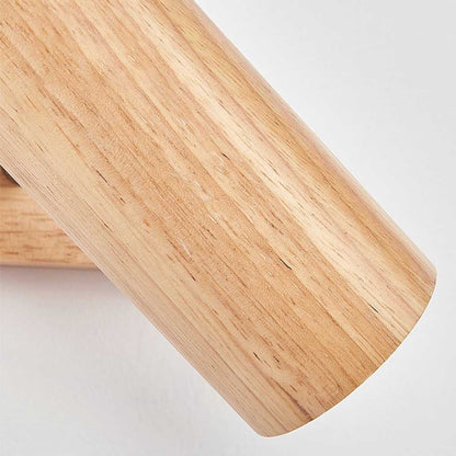 Adjustable Wooden Spotlight Lamp 3 Head Modern Ceiling Light
