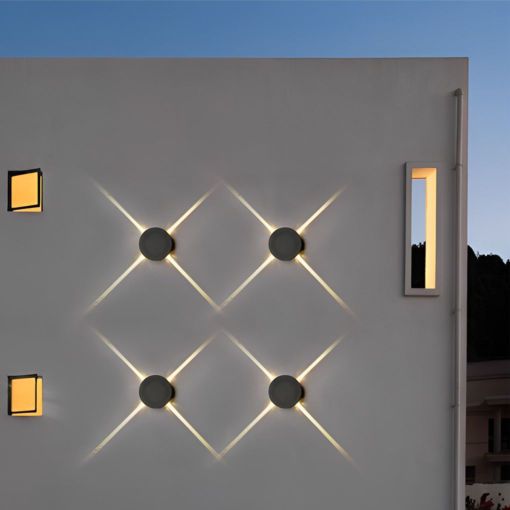 Outdoor 12W LED Star Wall Light Waterproof Modern Lamp