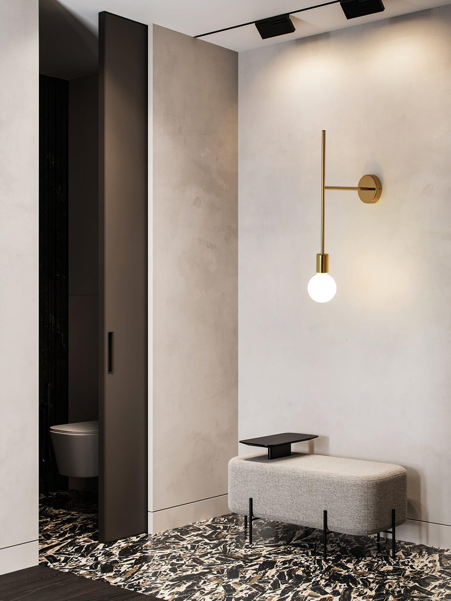 Tall Modern Kick Step Wall Light