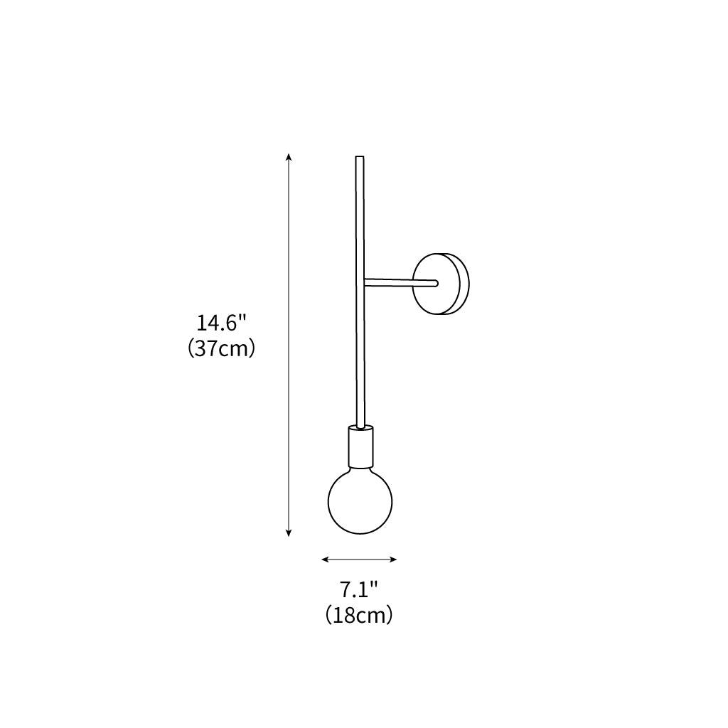 Tall Modern Kick Step Wall Light