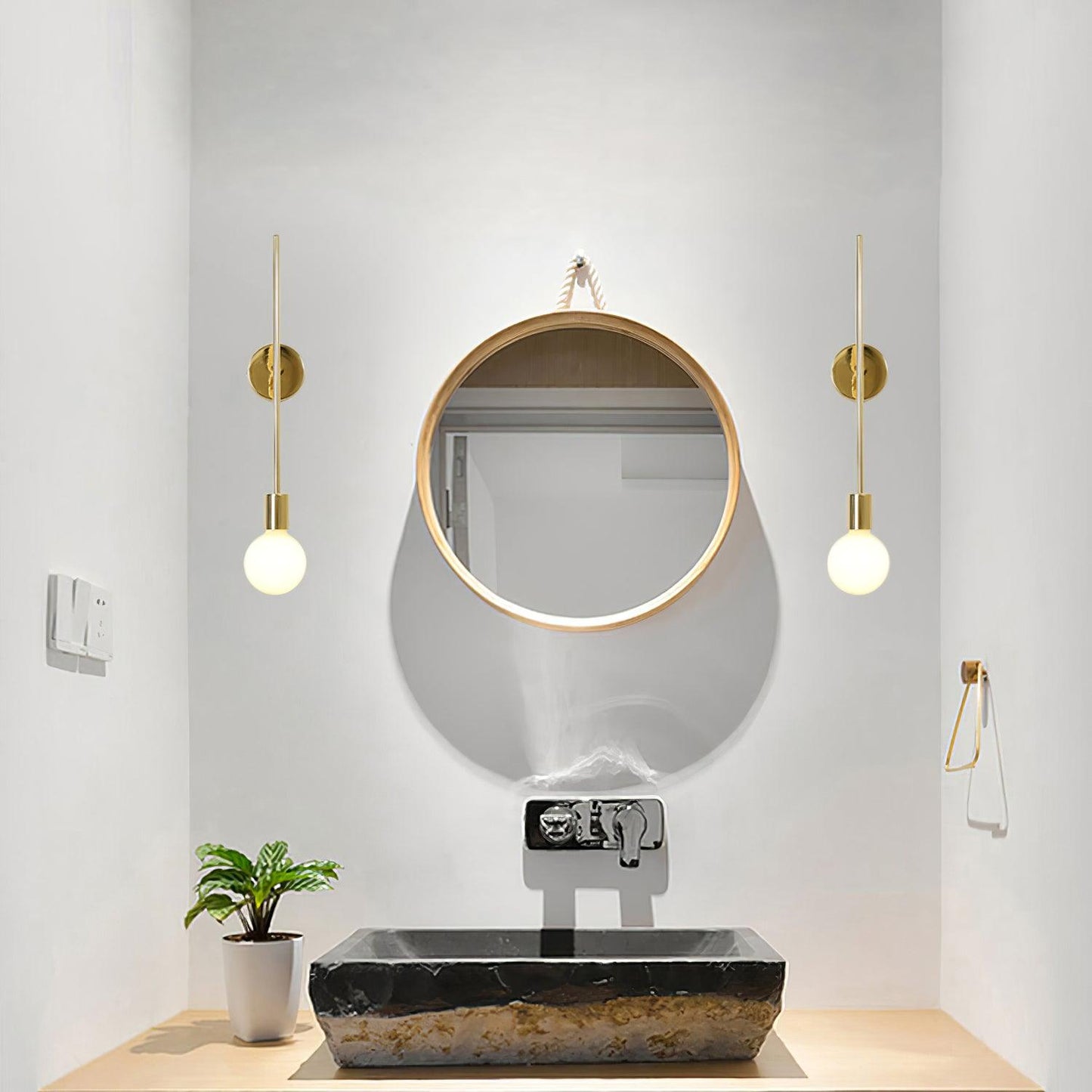 Tall Modern Kick Step Wall Light