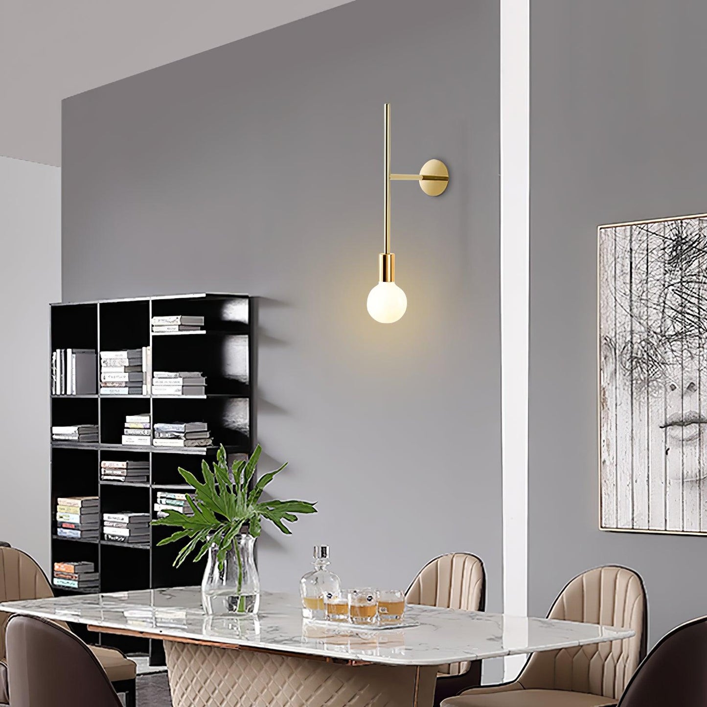 Tall Modern Kick Step Wall Light