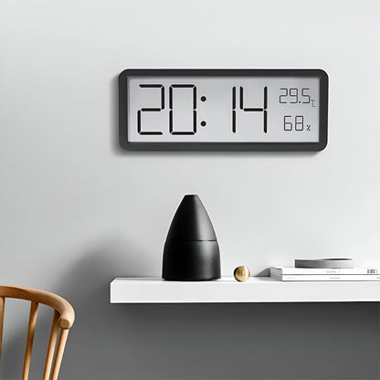 Big Display Digital Wall Clock with Temp and Humidity