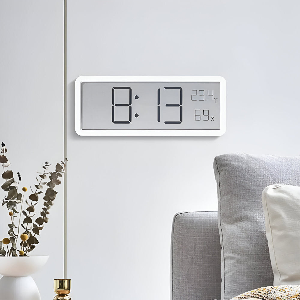 Big Display Digital Wall Clock with Temp and Humidity