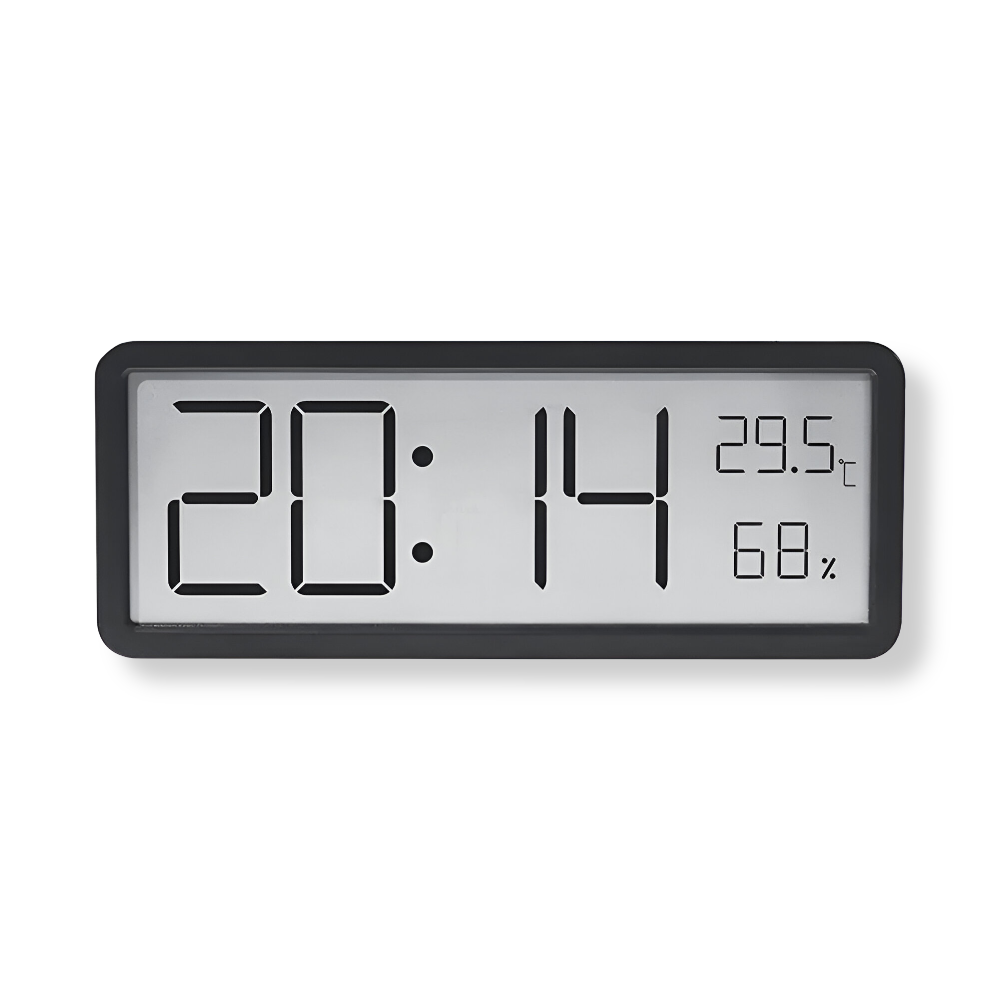 Big Display Digital Wall Clock with Temp and Humidity - Cofik