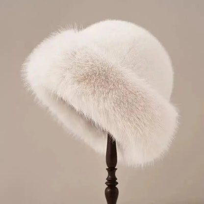 Warm Fur Lined Winter Beanie Hat