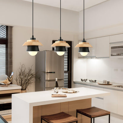 Rustic Wood Ceiling Light Fixture Scandinavian Style