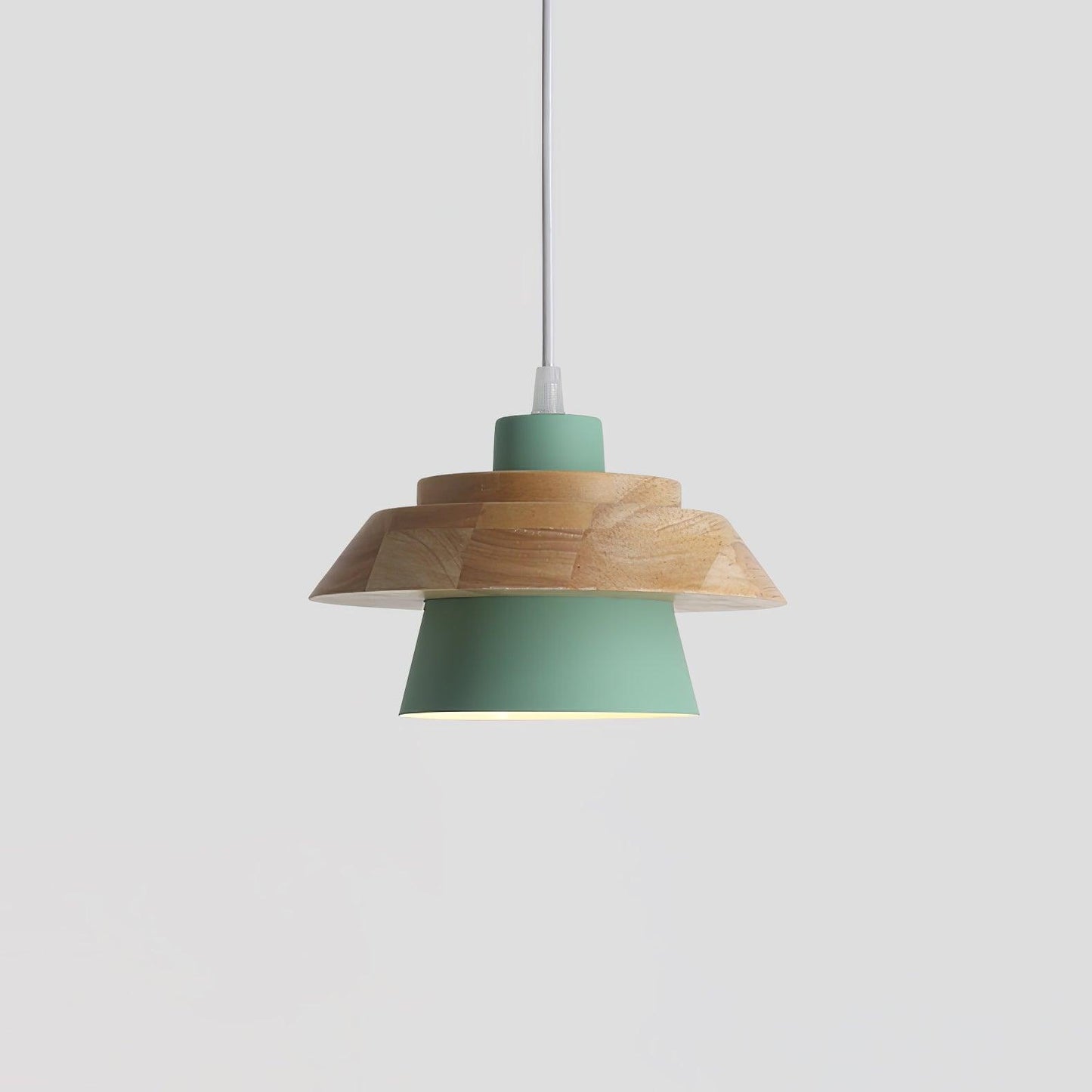 Natural Wooden Hanging Drop Lamp