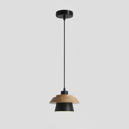 Natural Wooden Hanging Drop Lamp