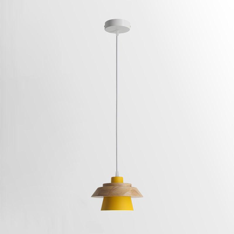 Natural Wooden Hanging Drop Lamp