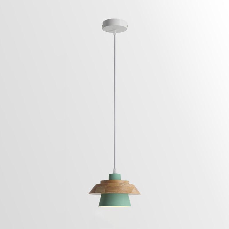 Natural Wooden Hanging Drop Lamp