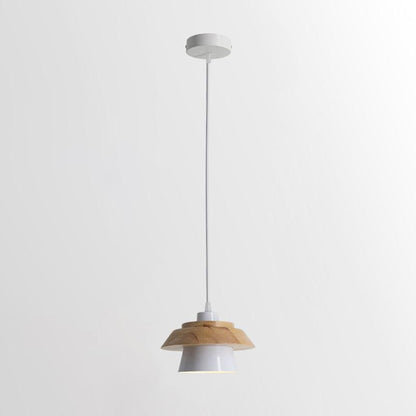 Natural Wooden Hanging Drop Lamp