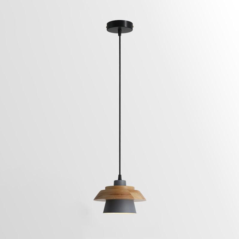 Natural Wooden Hanging Drop Lamp