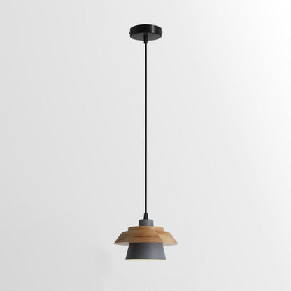 Natural Wooden Hanging Drop Lamp