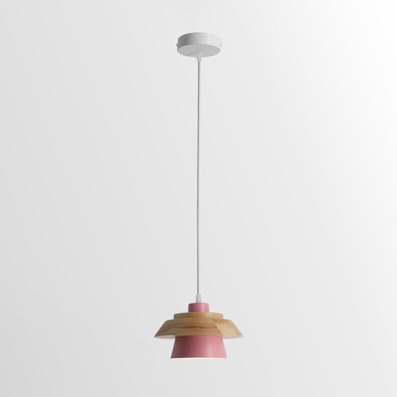 Natural Wooden Hanging Drop Lamp