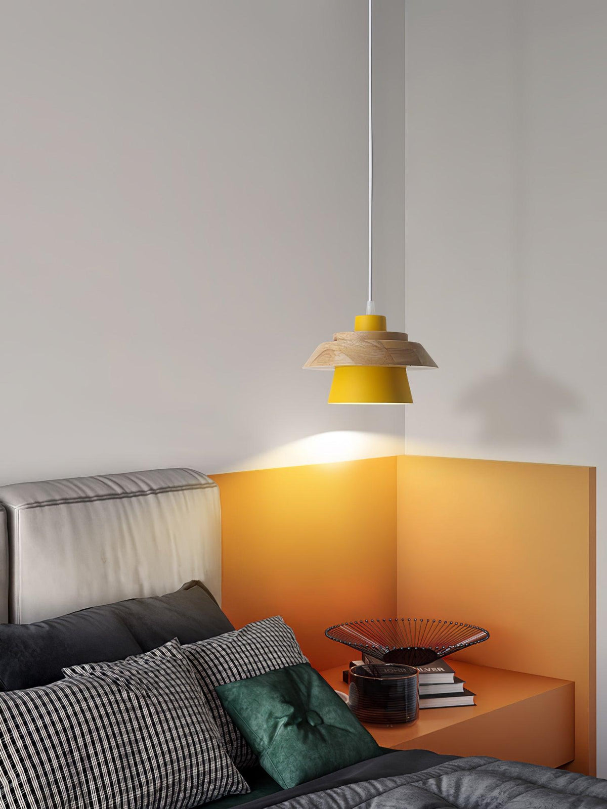 Rustic Wood Ceiling Light Fixture Scandinavian Style
