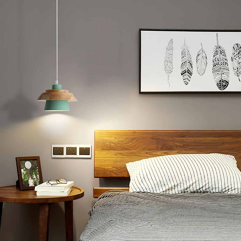 Rustic Wood Ceiling Light Fixture Scandinavian Style