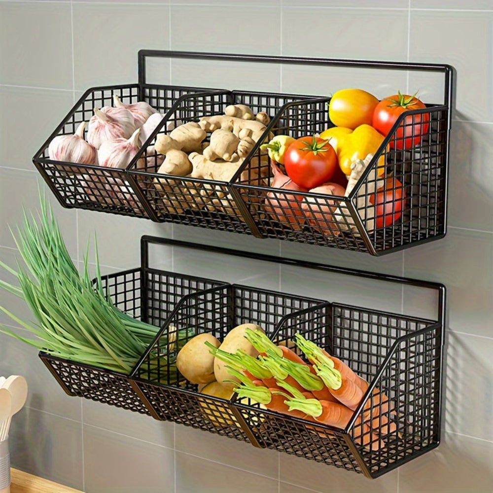 Noxord | StorGrid – Space-Saving Hanging Wire Kitchen Basket Organizer - Cofik