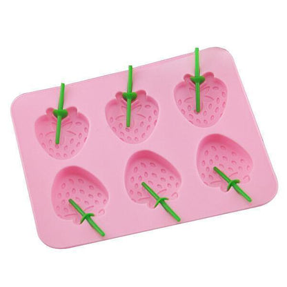 Fresh Fruit Silicone Ice Cube Tray With Handles