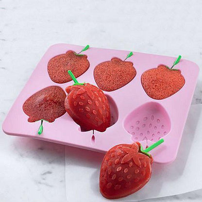 Fresh Fruit Silicone Ice Cube Tray With Handles - Cofik