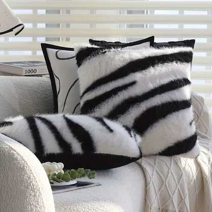 Colorful Fake Fur Pillow Cover – Plush Microfiber 18x18 - Cofik