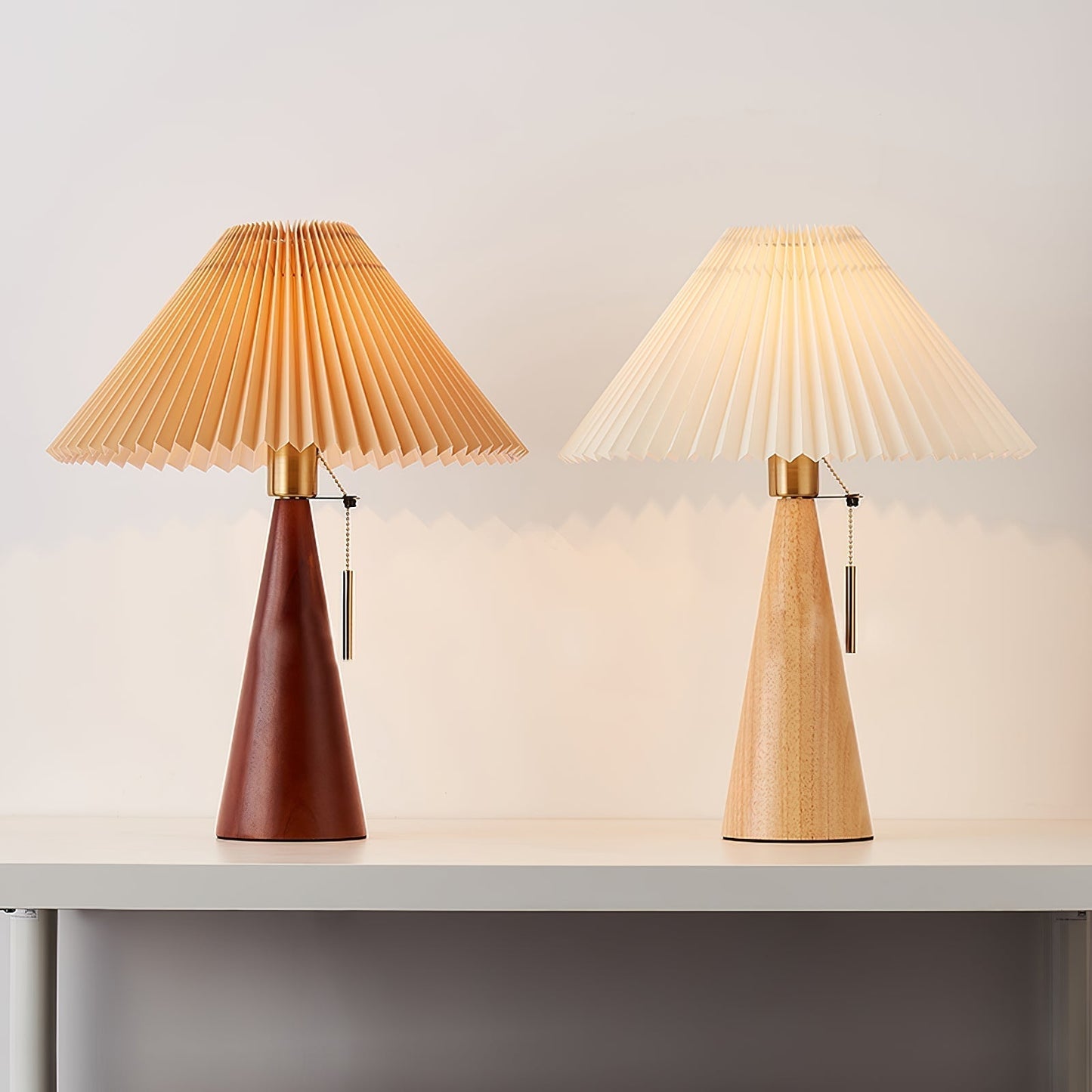 Vintage Chic Wooden Desk Lamp