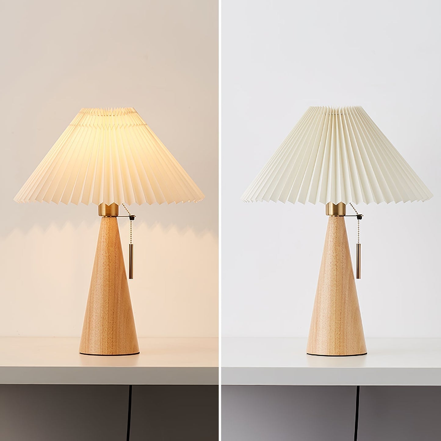 Vintage Chic Wooden Desk Lamp