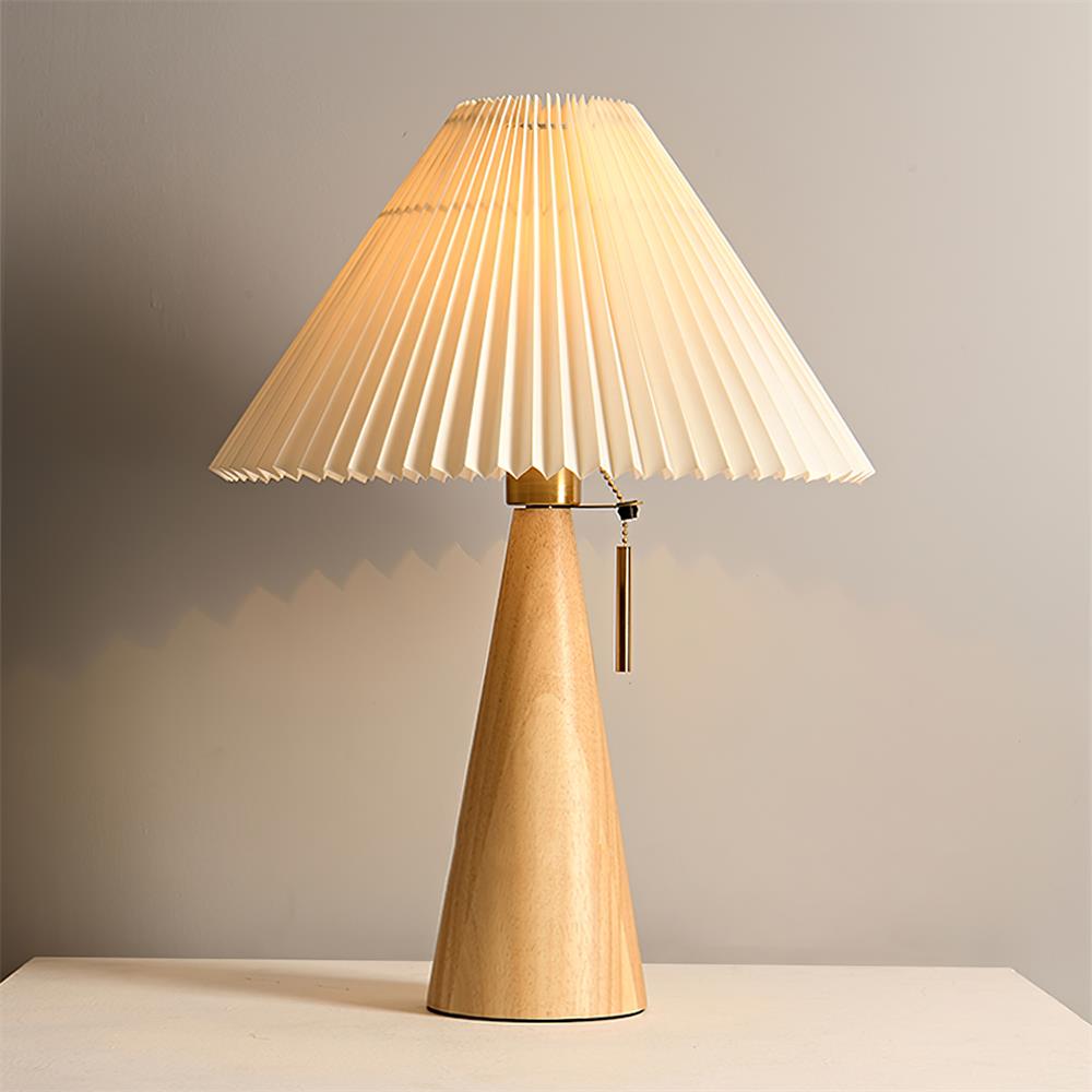 Vintage Chic Wooden Desk Lamp - Cofik