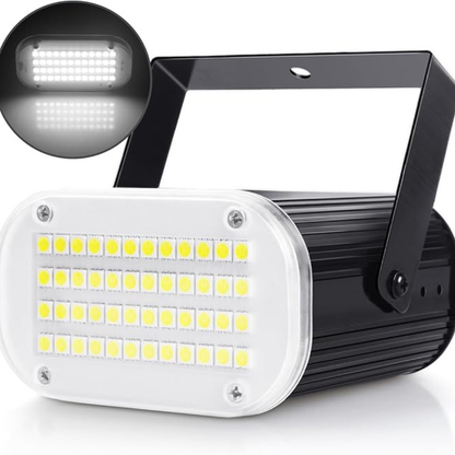 Bright White LED Party Strobe Light with Sound Activation