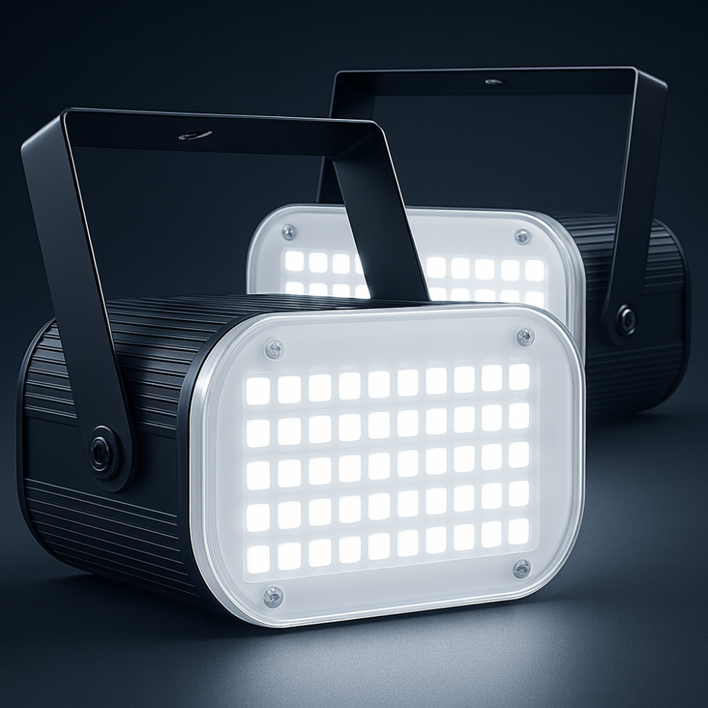 Bright White LED Party Strobe Light with Sound Activation