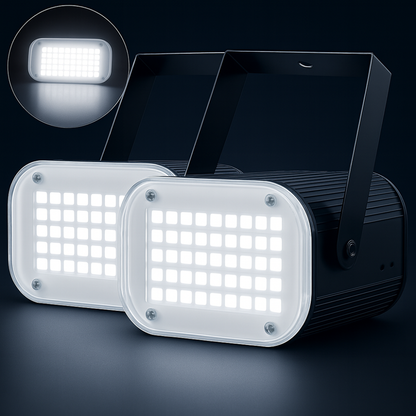 Bright White LED Party Strobe Light with Sound Activation