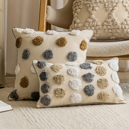 Plush Dot Pattern Throw Pillow Covers