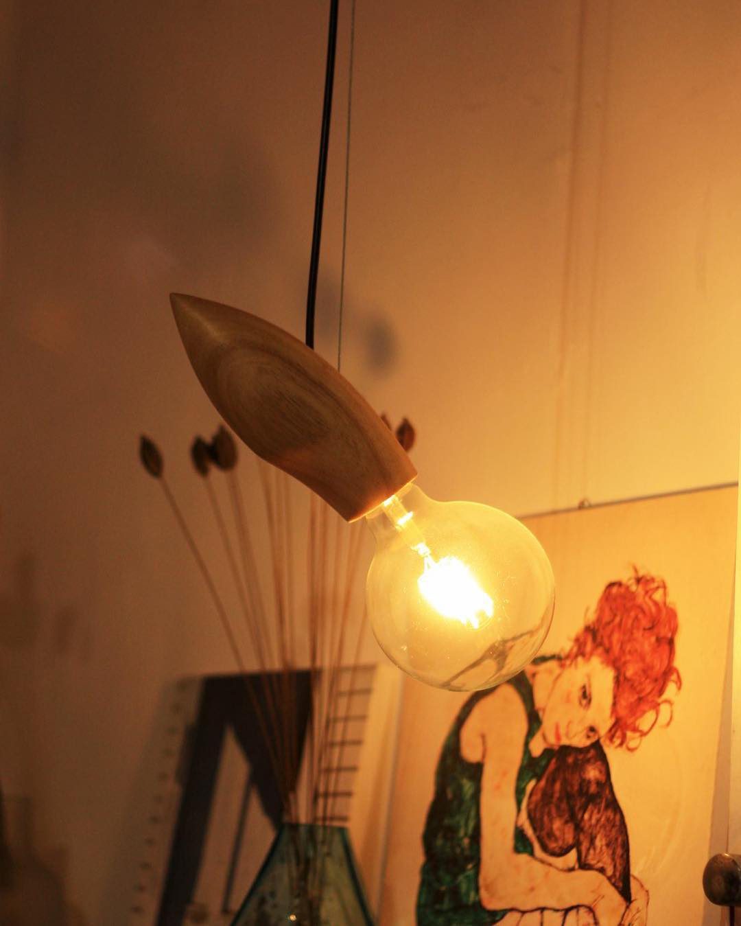 Rustic Wood Pendant Ceiling Light