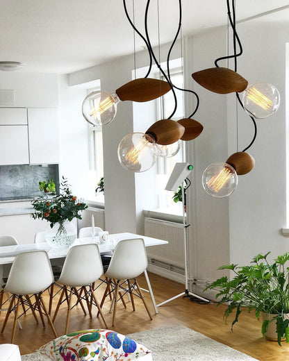 Rustic Wood Pendant Ceiling Light