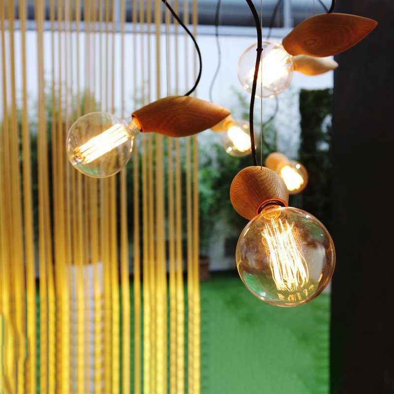 Rustic Wood Pendant Ceiling Light