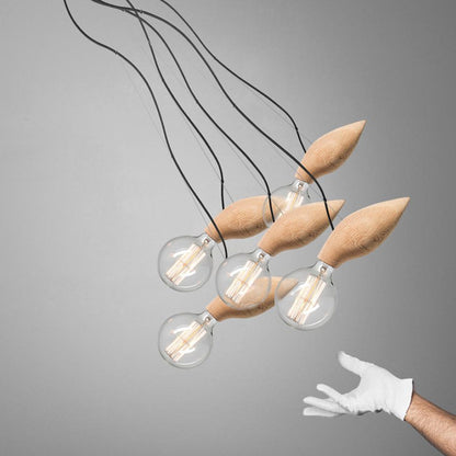 Rustic Wood Pendant Ceiling Light