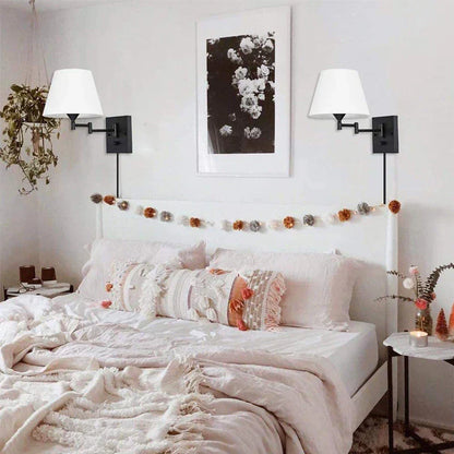 Flexible LED Wall Light with Fabric Shade