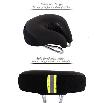 Comfortable Mountain Bike Seat Extra Thick Cushion Green