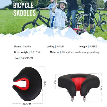 Comfortable Padded MTB Bike Seat Black Cushion