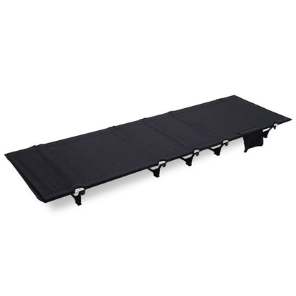 Portable Foldable Camping Bed Compact Black Frame - Cofik