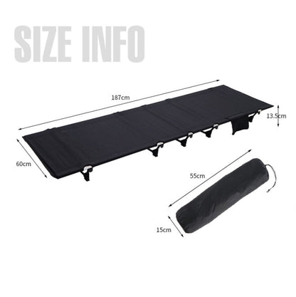 Portable Foldable Camping Bed Compact Black Frame