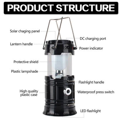Portable Solar Camping Lantern with USB Output